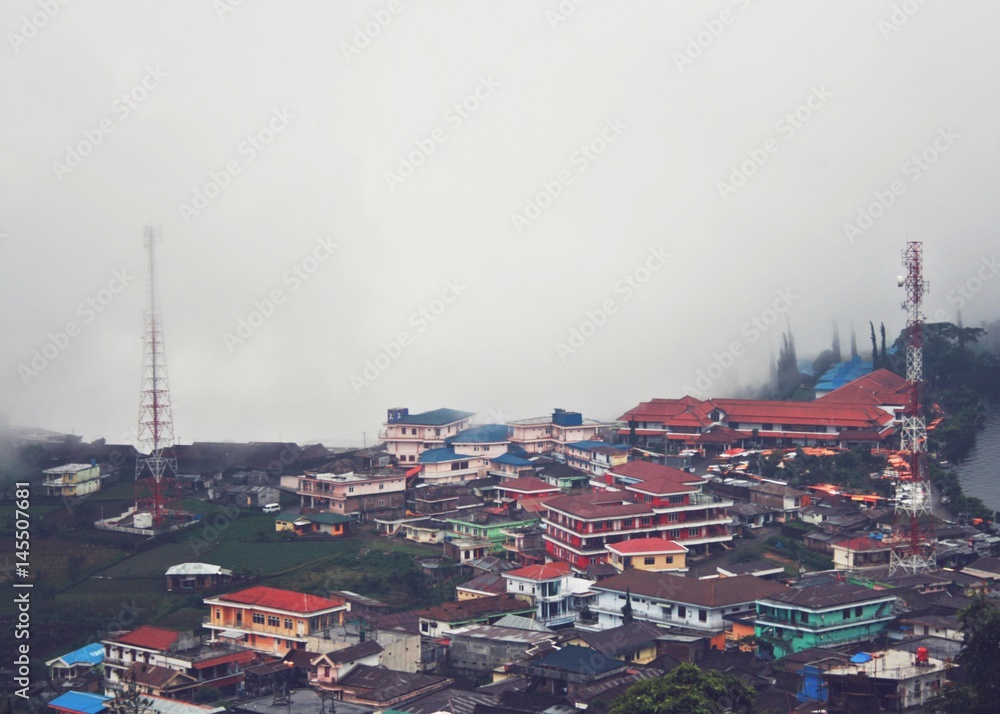 Obraz premium aerial view cityscape