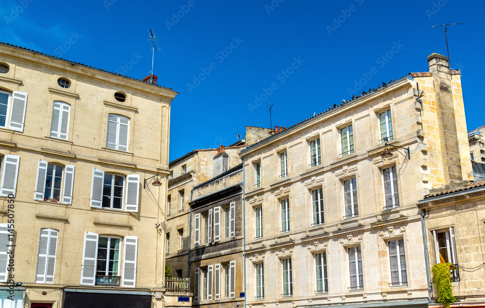 Buildings in the historic centre of Bordeaux, France