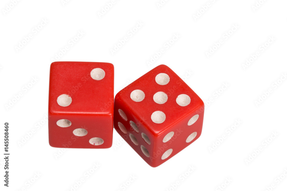 Two dice showing two and five Two dice showing two and five
