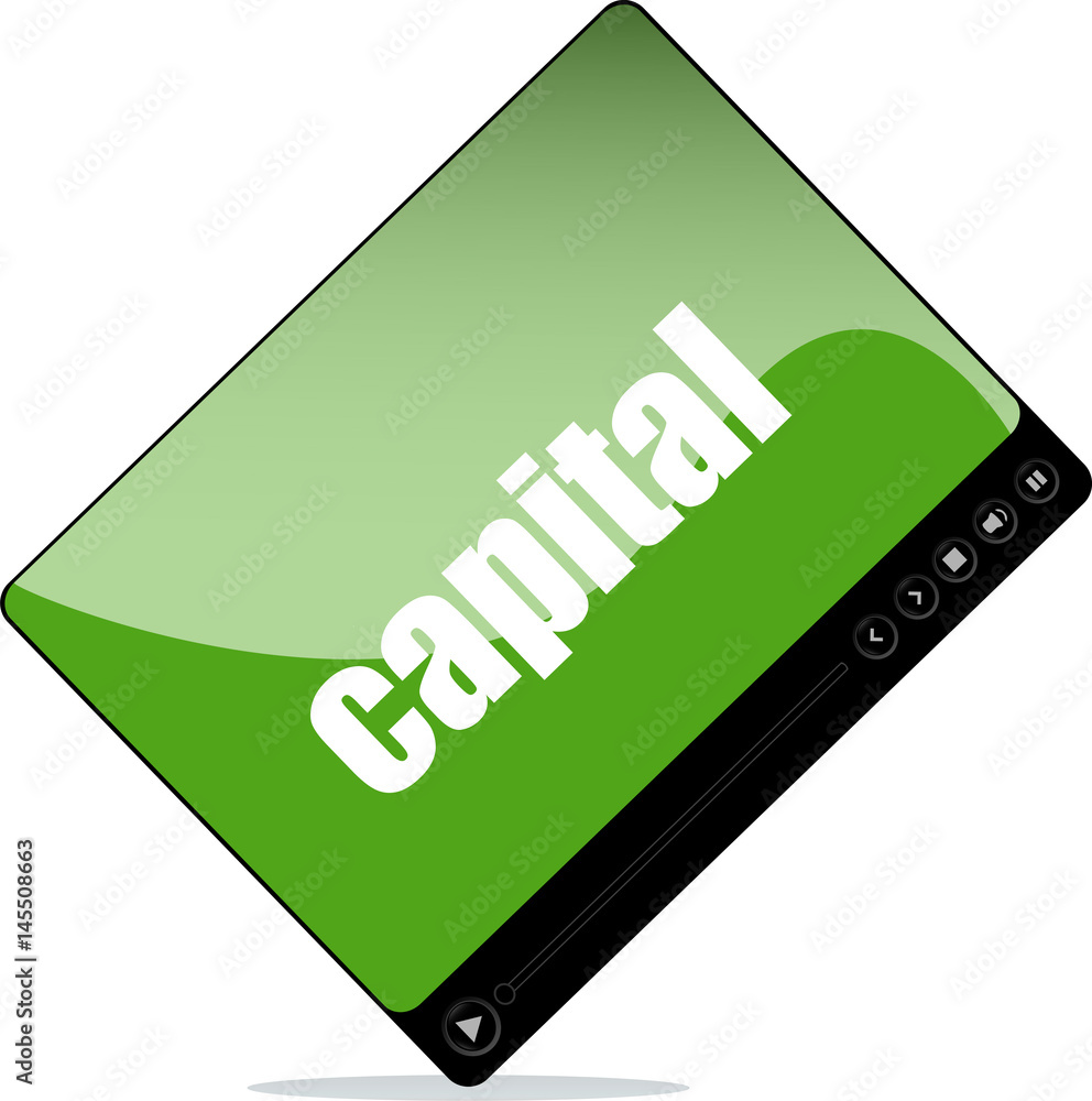 Video player for web with capital word Video player for web with capital word
