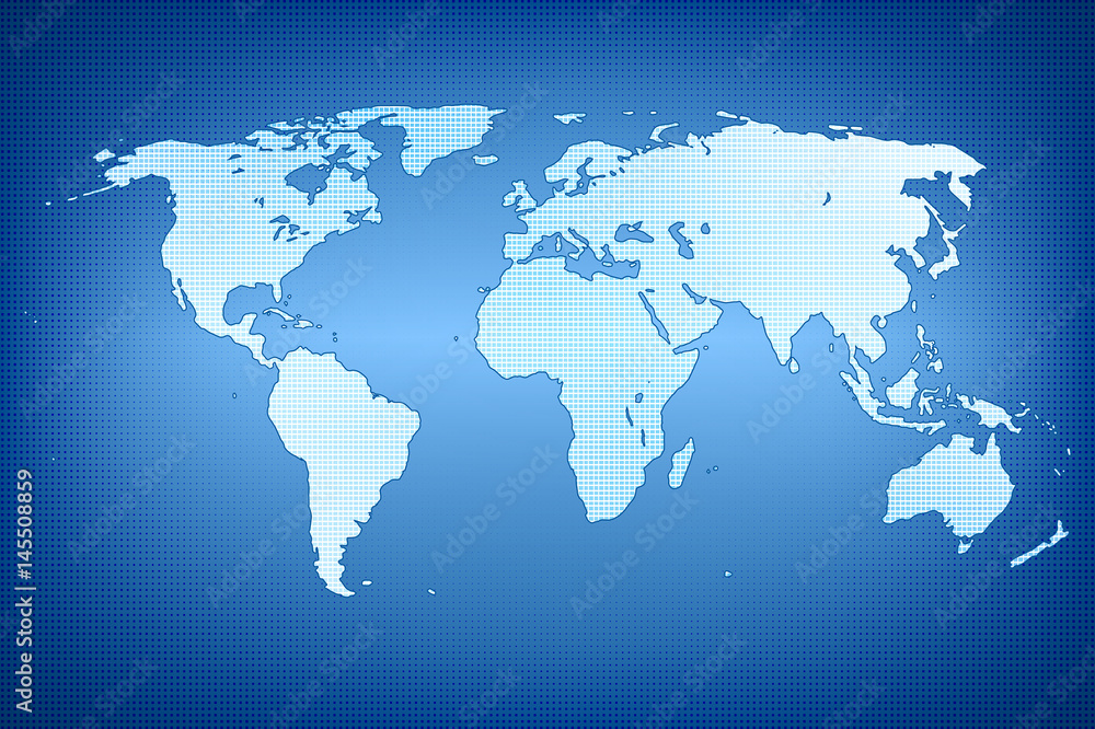 Silhouette of a world map with five continents. Vector illustration Silhouette of a world map with five continents. Vector illustration