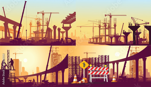 Bridges under construction four scenes