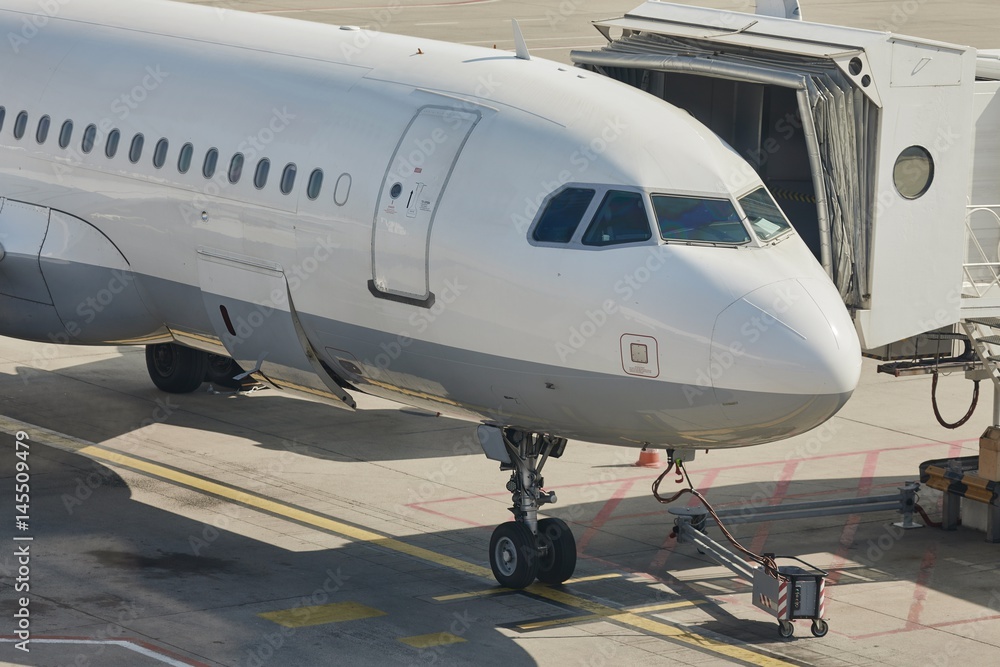Airliner at an airport