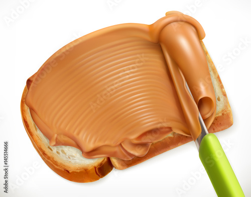 Peanut butter, 3d vector icon