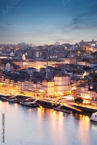 Panoramic cityscape view on Porto