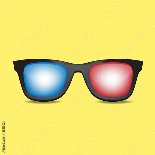 3d glasses. cinema. vector illustration