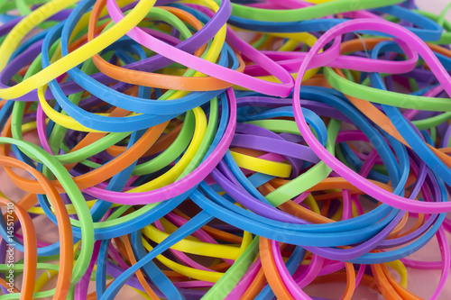 Neon Colored elastic rubber bands
