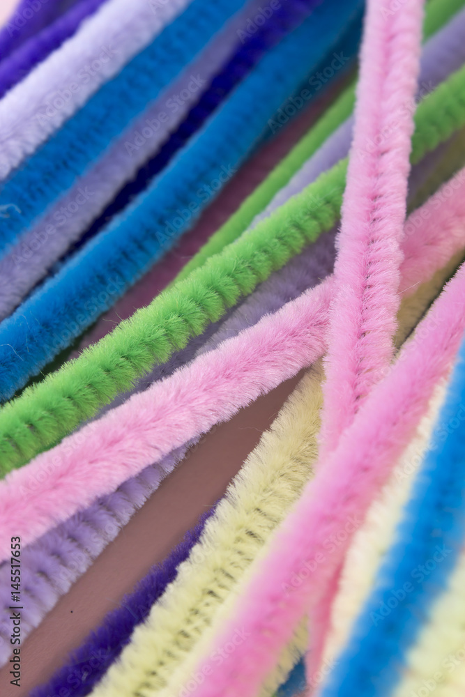 Pastel Colored Pipe Cleaners Stock Image - Image of stem, details: 91227075