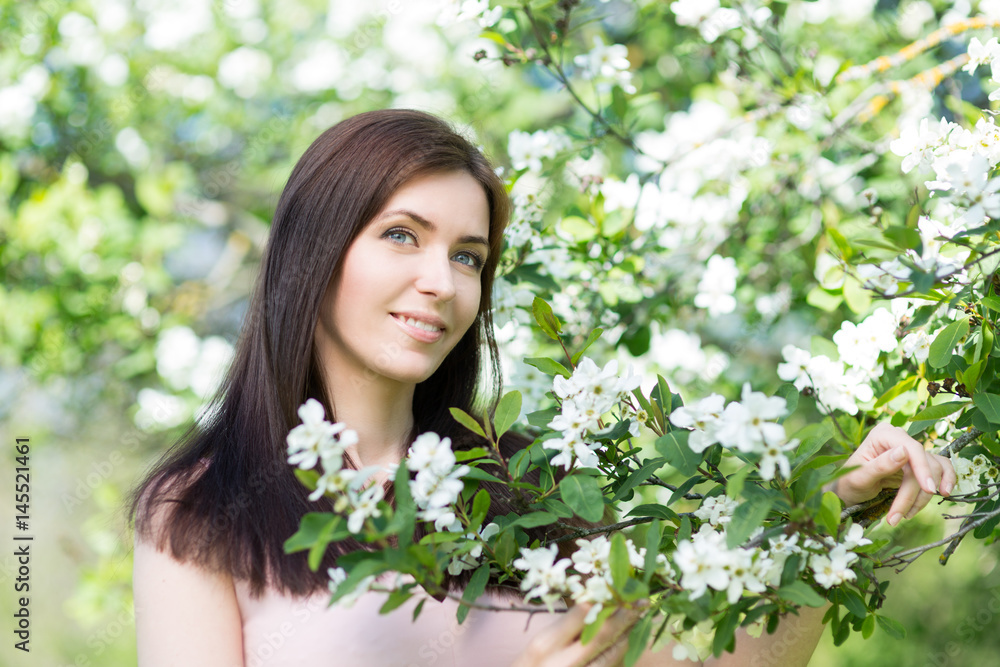 Young woman in the spring Young woman in the spring