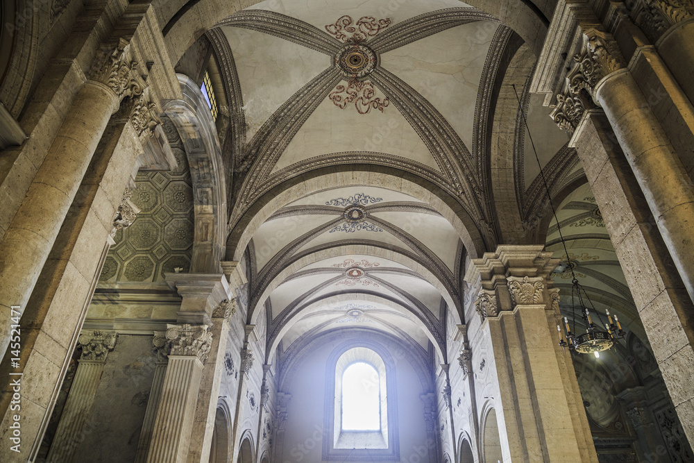 Interior of Nostra Signora del Sacro Cuore in Rome, Italy