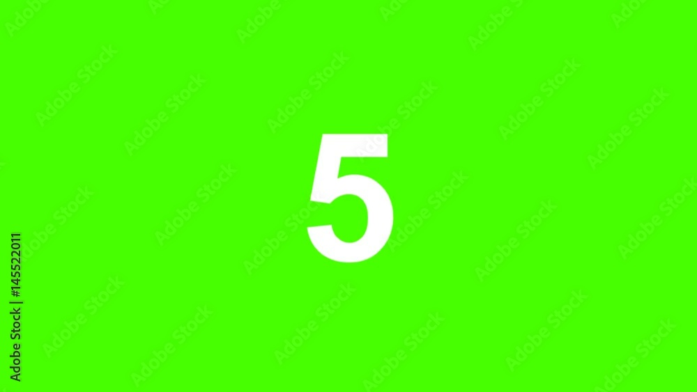 4K Countdown Number from 10 to 0 seconds in green screen background 4K Countdown Number from 10 to 0 seconds in green screen background