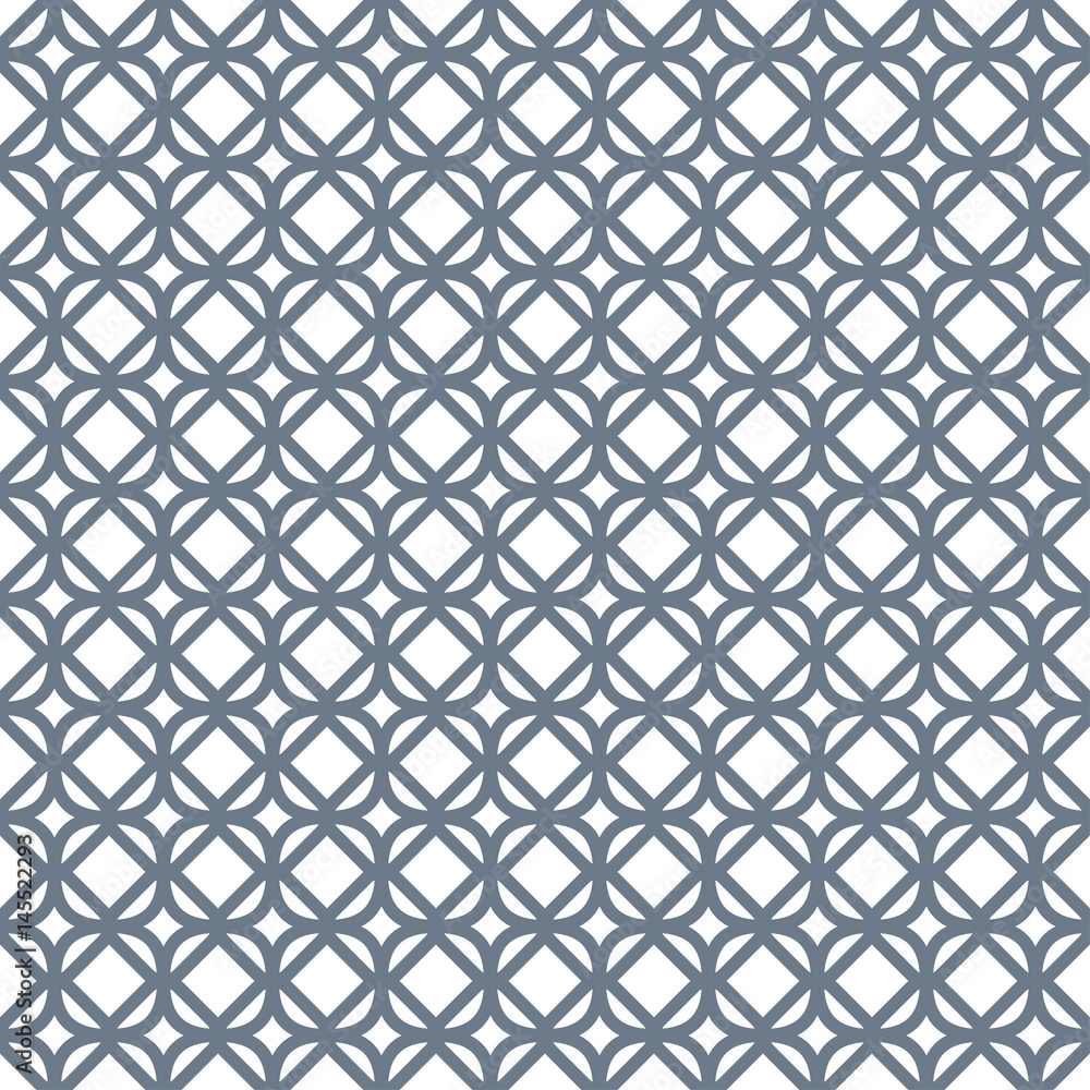 Fototapeta premium Modern classic elegant seamless square linear flat pattern. The design element of web design. A decorative background. Vector illustration.