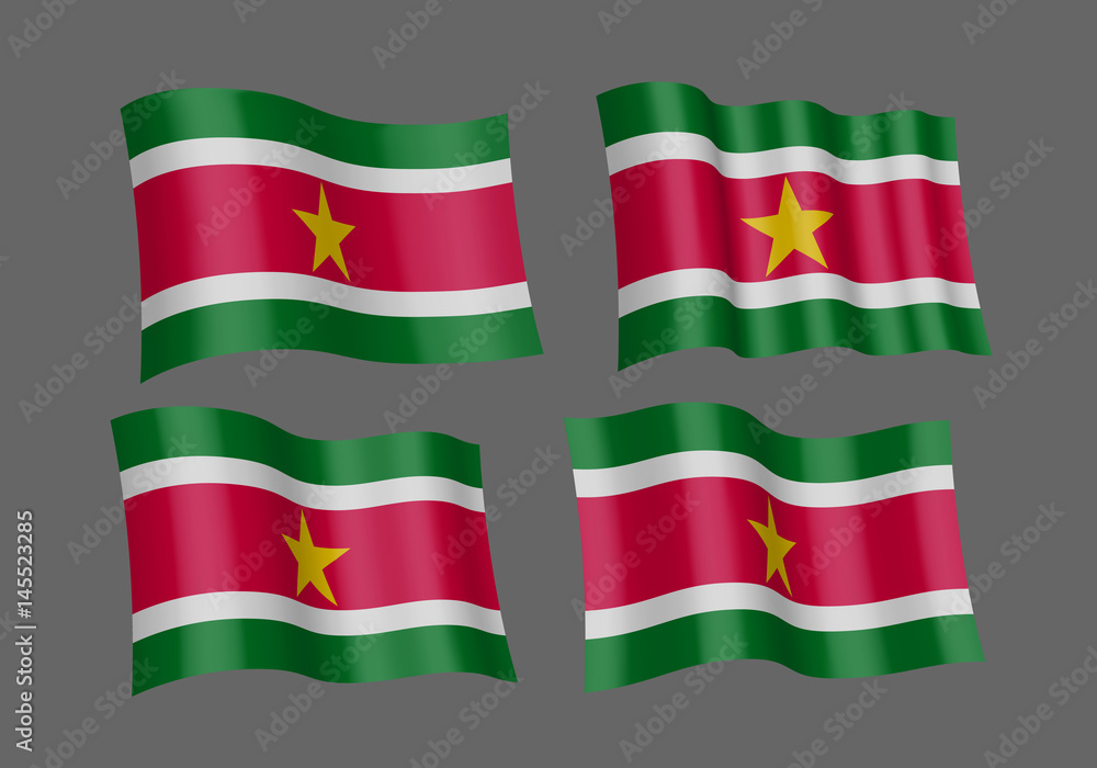 Surinamese waving Flag. Vector illustration Eps 8. Surinamese waving Flag. Vector illustration Eps 8.