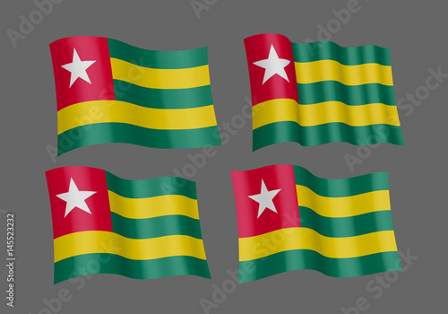 Flag of Togo. Vector. Accurate dimensions, element proportions and colors.