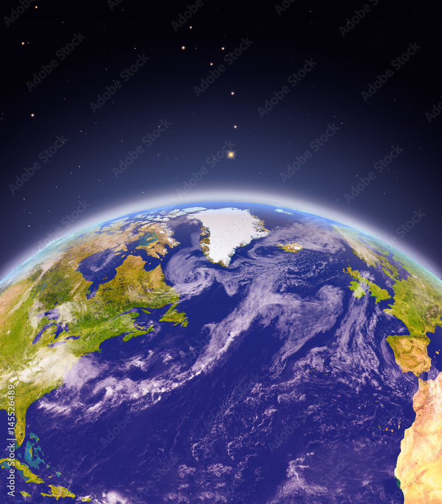 Fototapeta premium North Atlantic from space
