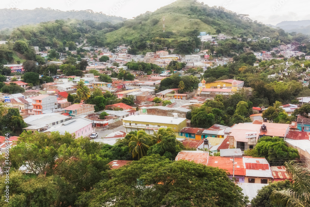 Aerial view at the town of Boaco in Nicaragua