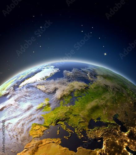 Fototapeta Naklejka Na Ścianę i Meble -  Europe from orbit