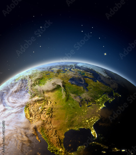 Fototapeta Naklejka Na Ścianę i Meble -  North America from orbit