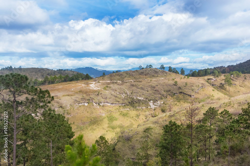 Mountain landscape in central Honduras near village of Sta. Cruz Ariba