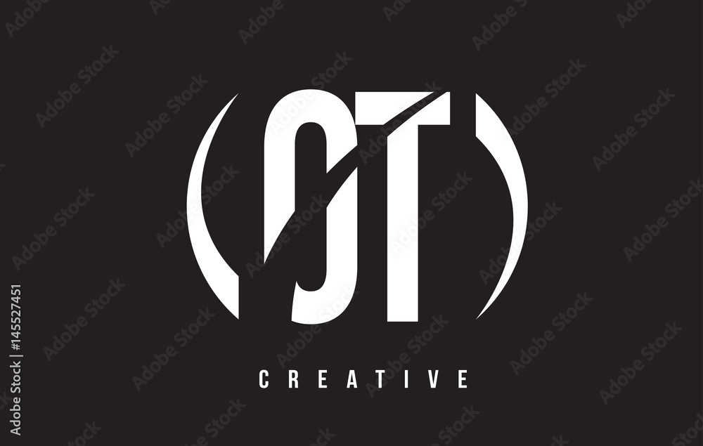OT O T White Letter Logo Design with Black Background. OT O T White Letter Logo Design with Black Background.