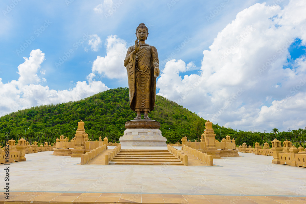 Statues of Buddha at Wat Thipsukhontharam,Kanchanaburi province,Thailand