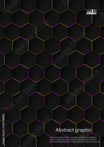 Graphic illustration with geometric pattern. Eps10 Vector illustration.