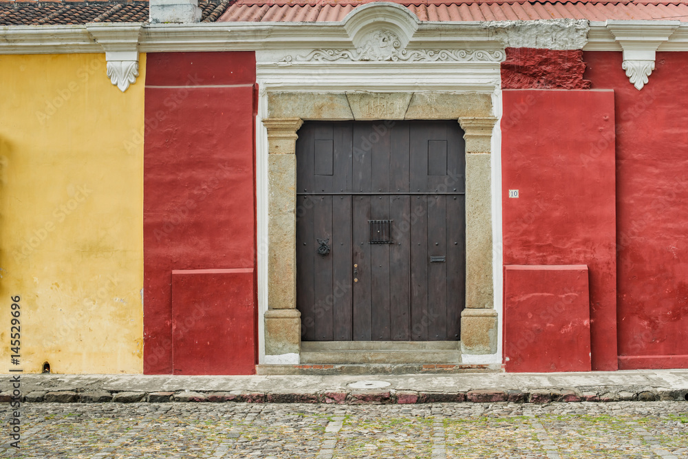 Architectural detail at the colonial house in Antigua Guatemala. Architectural detail at the colonial house in Antigua Guatemala.