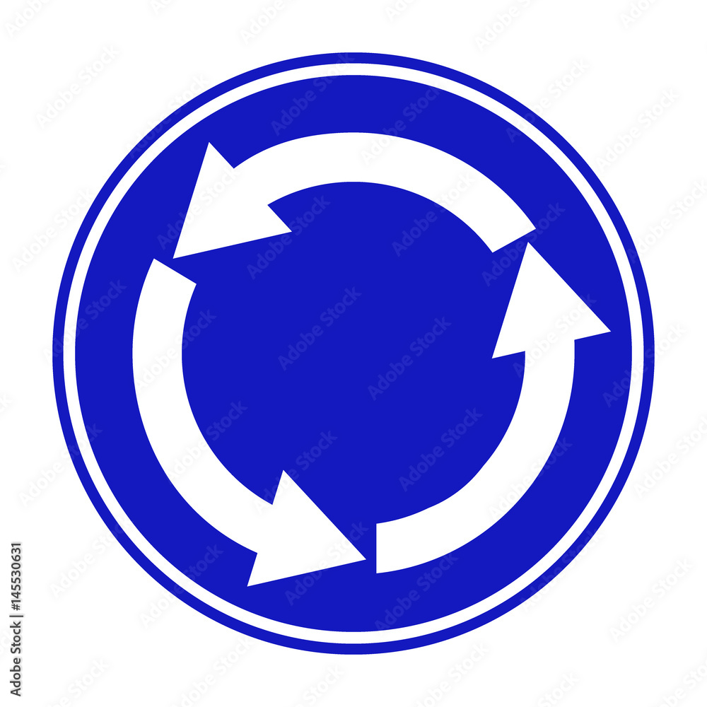 Blue, white arrows right hand Blue, white arrows right hand
