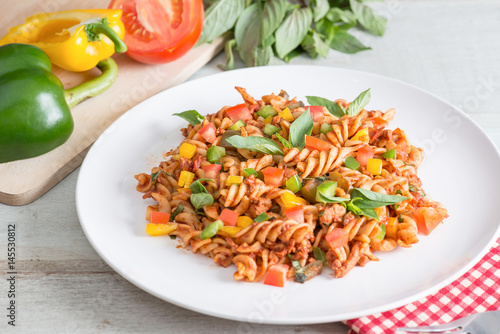 Pasta with tomato sauce