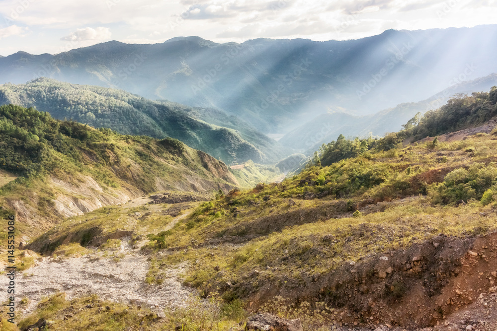 Mountains landscape near San Cristobal Verapaz, Guatemala.