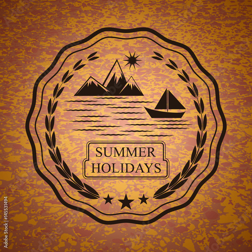 Summer holidays emblem