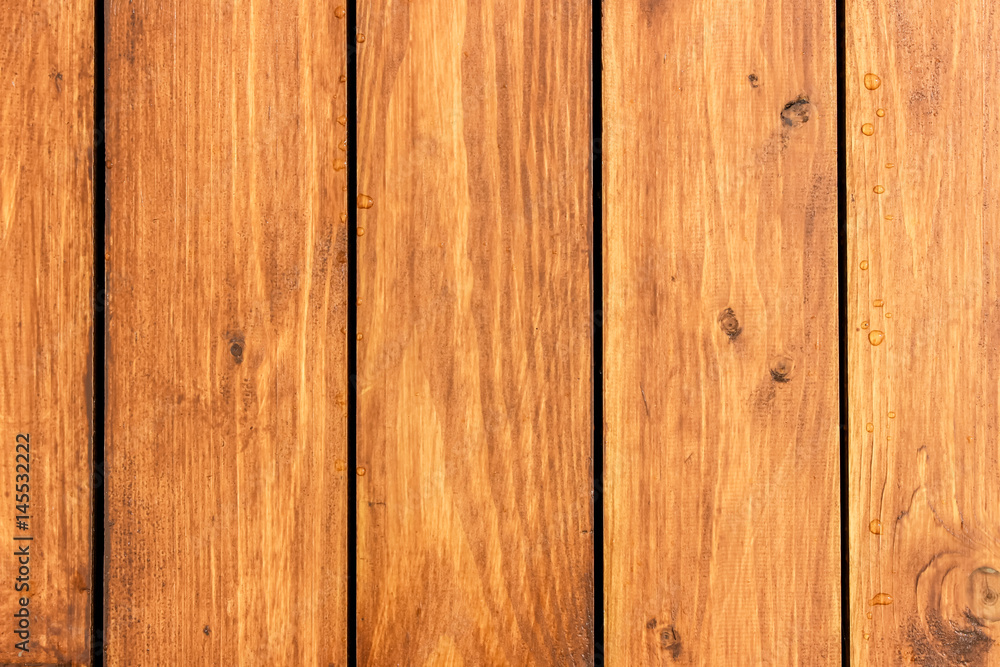 Naklejka premium Wooden boards, timber, teak color, wood structure, background