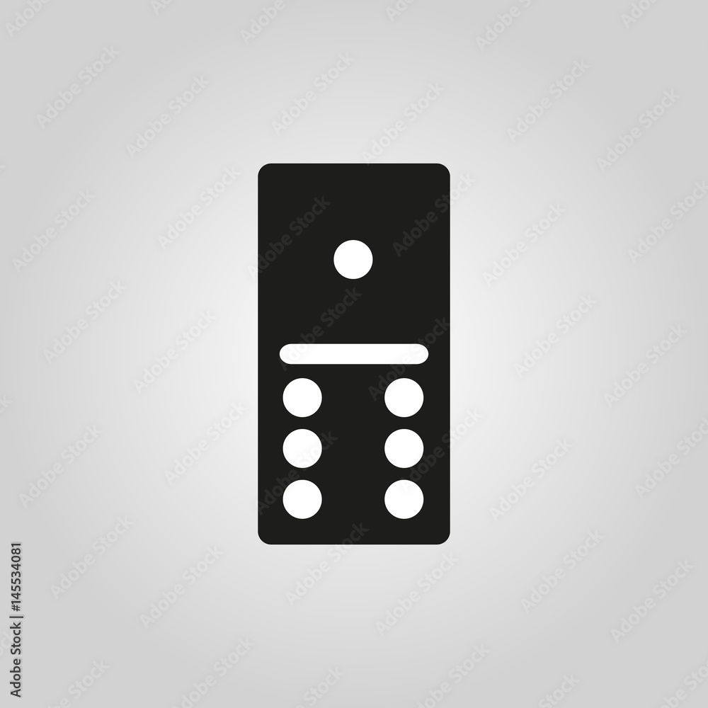 Domino icon. Game, gambling symbol. Flat design. Stock - Vector illustration Domino icon. Game, gambling symbol. Flat design. Stock - Vector illustration