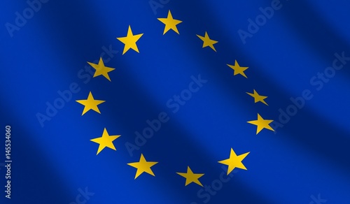 Flag Euro union and wave