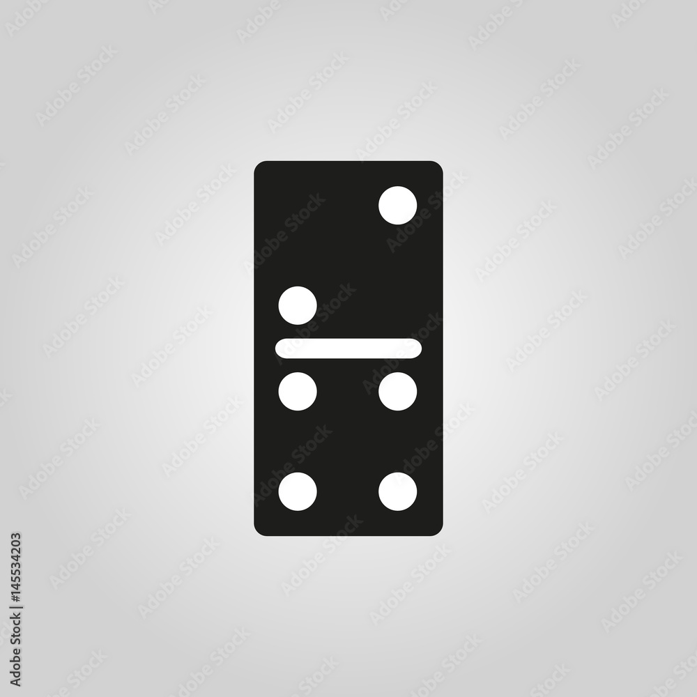 Domino icon. Game, gambling symbol. Flat design. Stock - Vector illustration Domino icon. Game, gambling symbol. Flat design. Stock - Vector illustration