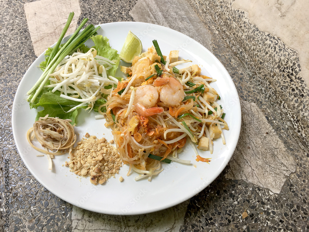 Fried Noodle Thai Style With Prawns Stir Fry Noodles With Shrimp In Pad Thai Thai Noodle