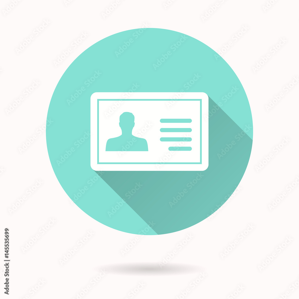 Identification card - vector icon. Identification card - vector icon.