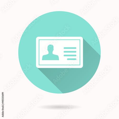 Identification card - vector icon.