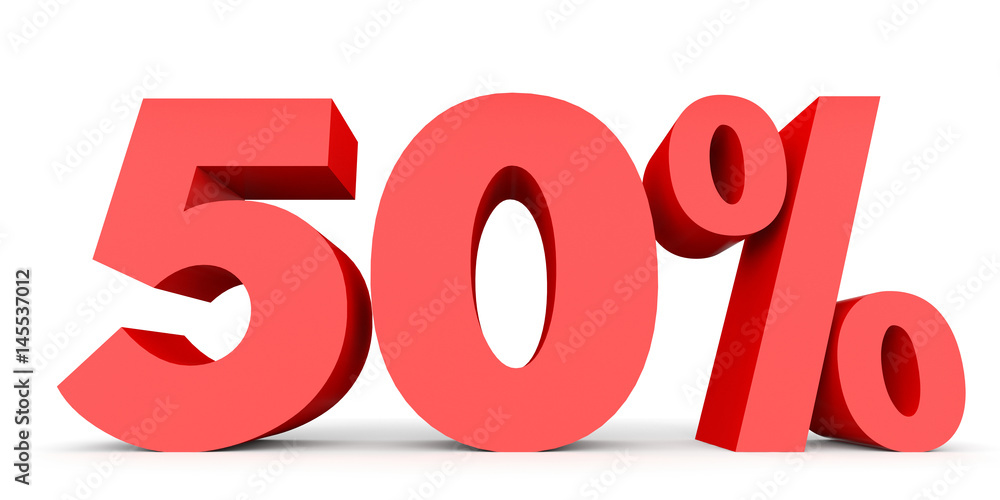 Fifty percent off. Discount 50 %. Fifty percent off. Discount 50 %.