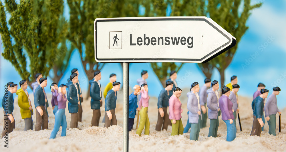 Obraz premium Schild 179 - Lebensweg