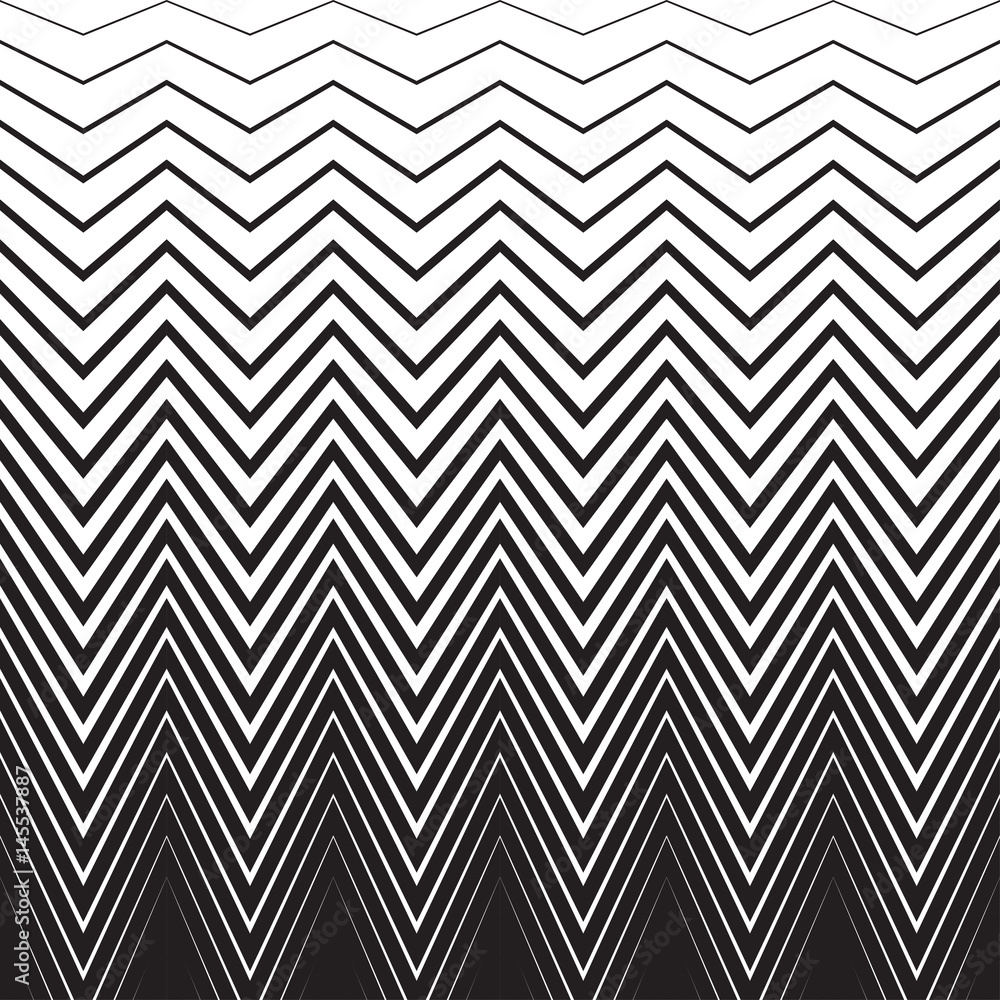 Halftone zig zag pattern background. Vector zigzag texture retro Stock  Vector
