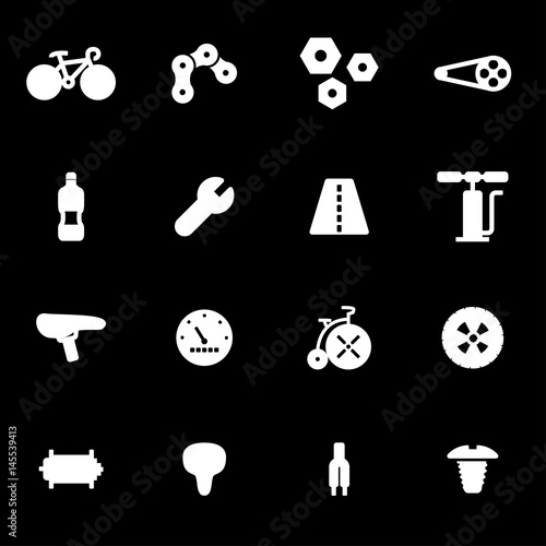 Vector white bicycle icons set