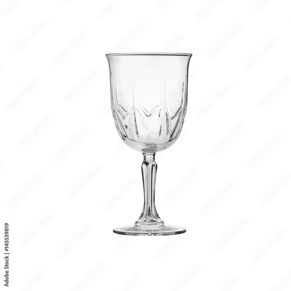 Glass transparent empty glass for drinks, isolated on white background. Glass transparent empty glass for drinks, isolated on white background.