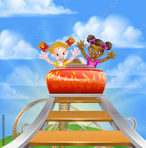 Riding Roller Coaster