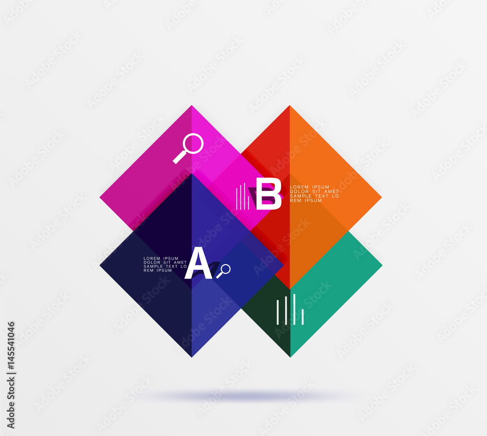 Geometric abstract background with option infographic Geometric abstract background with option infographic