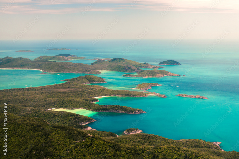Aerial view of the Whitsunday Islands Aerial view of the Whitsunday Islands