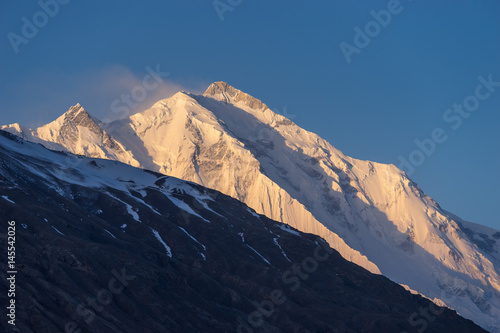 Rakaposhi mountain peak in a morning sunrise, Hunza valley, Gilgit Baltistan, Pakistan