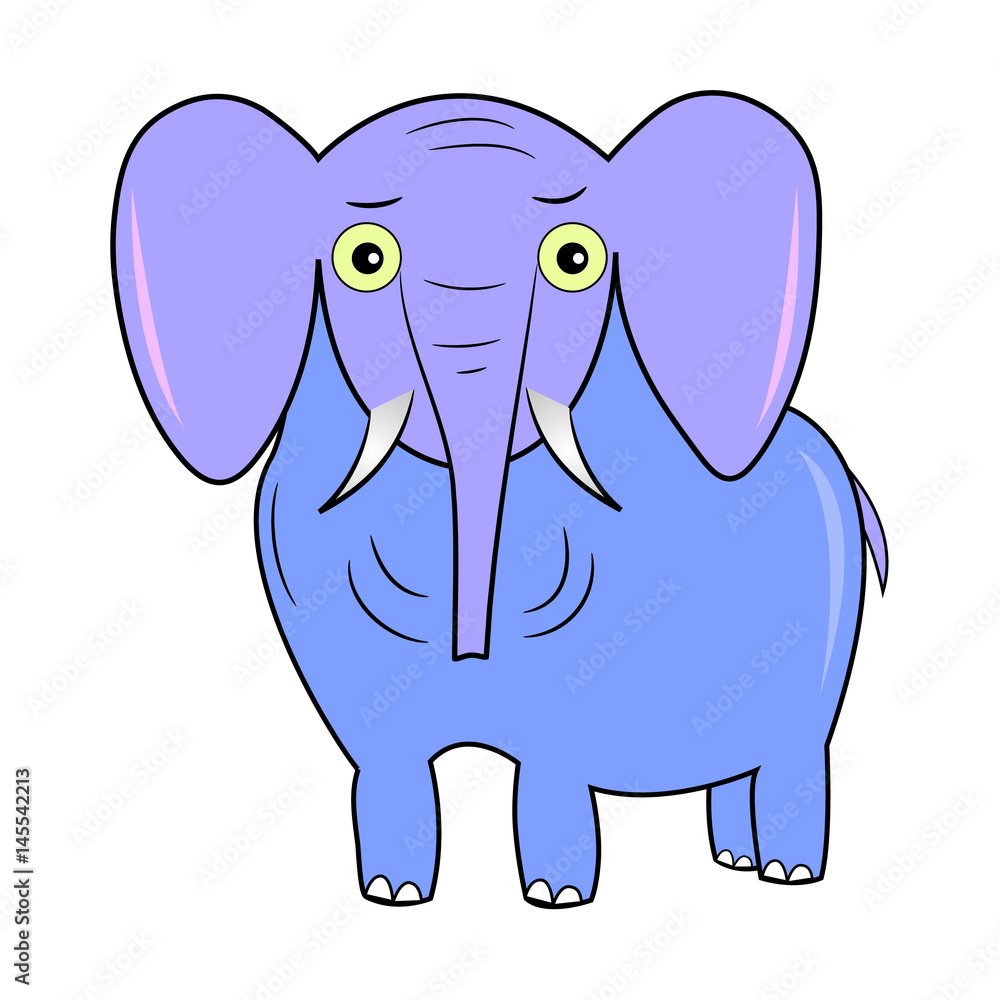 Fototapeta premium слон синий