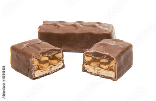 Chocolate bar with nuts