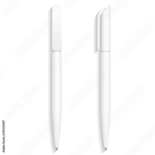 en, Pencil, Marker Set Of Corporate Identity And Branding Stationery Templates. Illustration Isolated On White Background. Mock Up Template Ready For Your Design. Vector